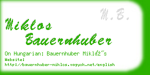 miklos bauernhuber business card